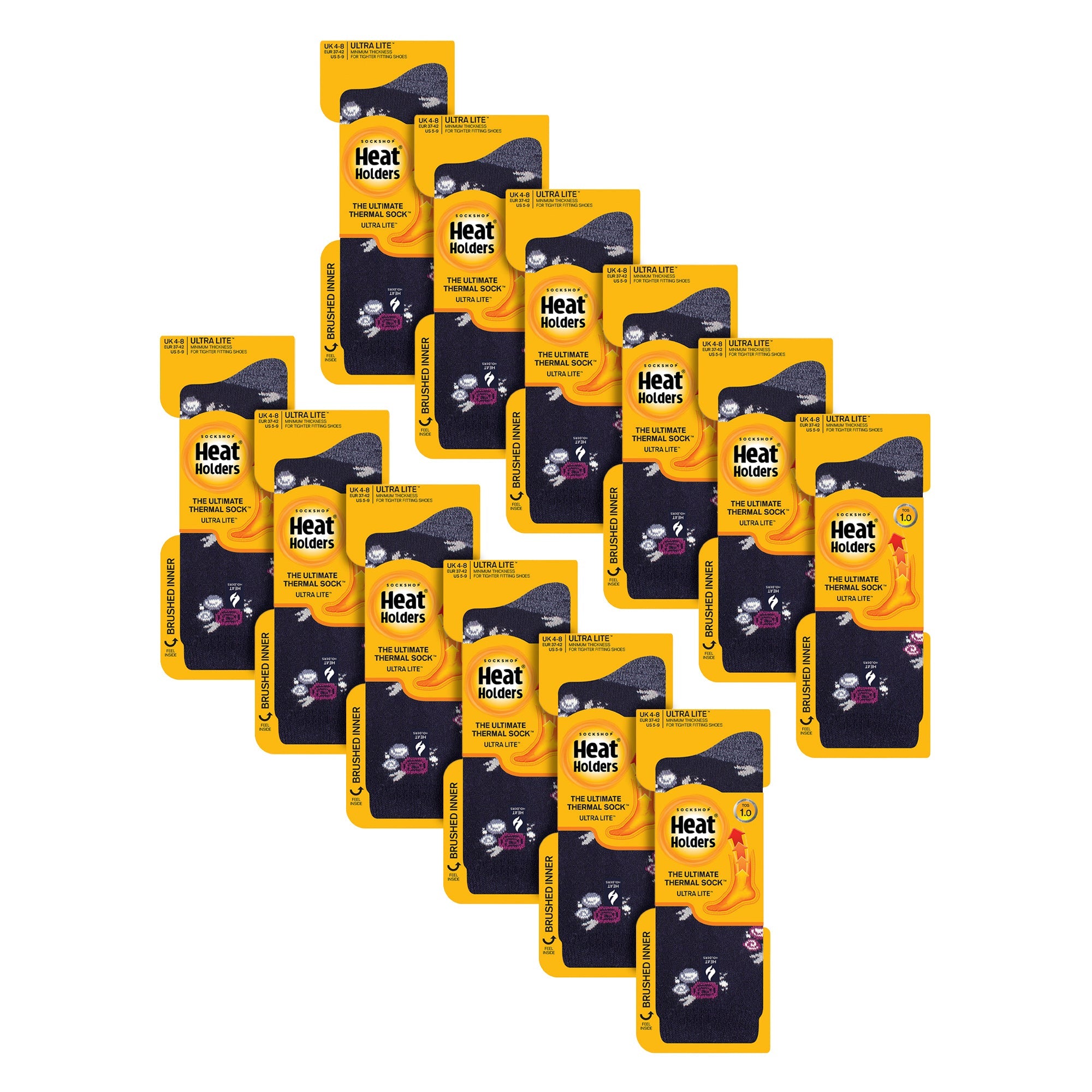 Sock Snob Womens Ultra Lite Extra Thin 1.0 TOG Casual Thermal Socks (Multipack Options)