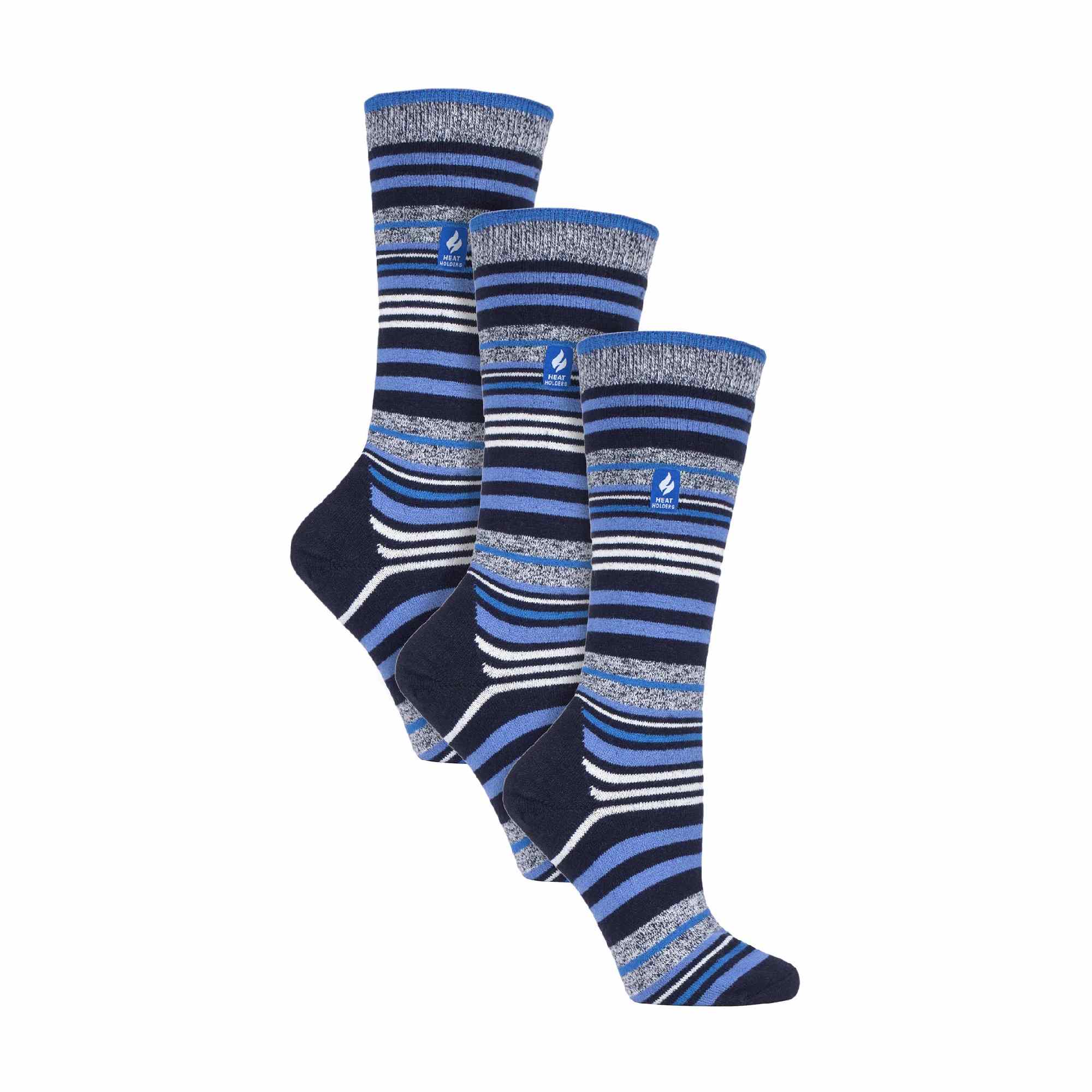 Sock Snob 3 Pack Womens Patterned Lightweight Thin 2.3 TOG Thermal Knee High Ski Socks