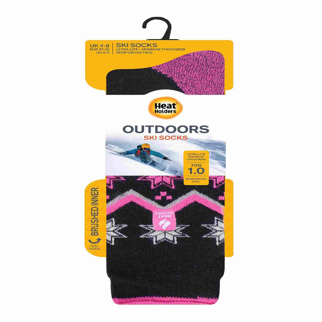 Heat Holders Womens Thin Warm Winter Knee High Lightweight Thermal Ski Socks