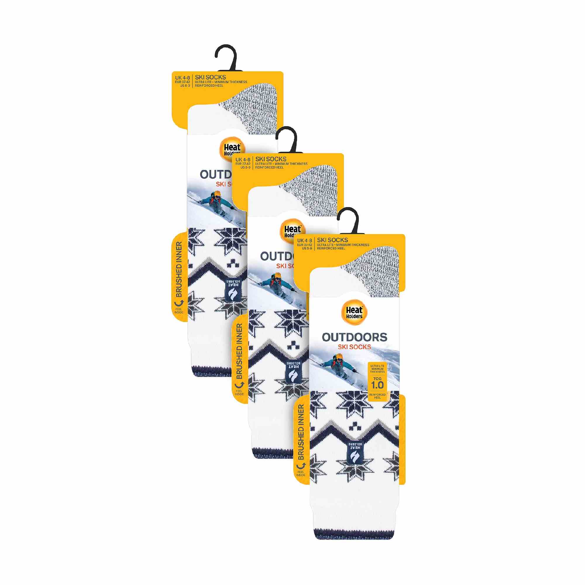 Sock Snob 3 Pack Womens Patterned Lightweight Thin 2.3 TOG Thermal Knee High Ski Socks
