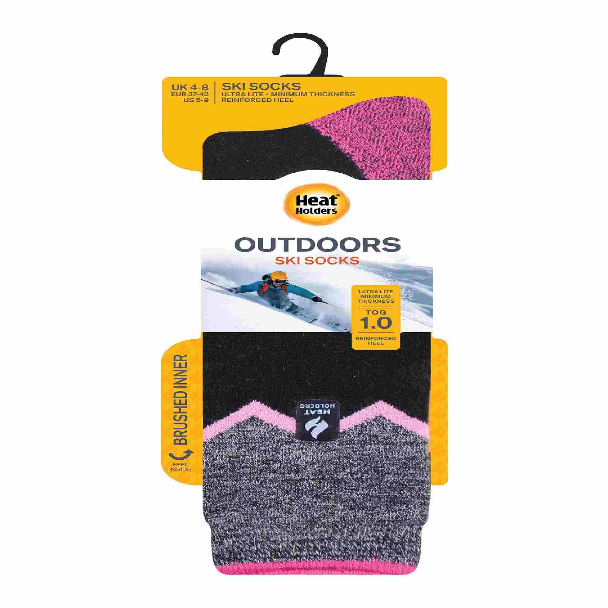 Heat Holders Womens Thin Warm Winter Knee High Lightweight Thermal Ski Socks