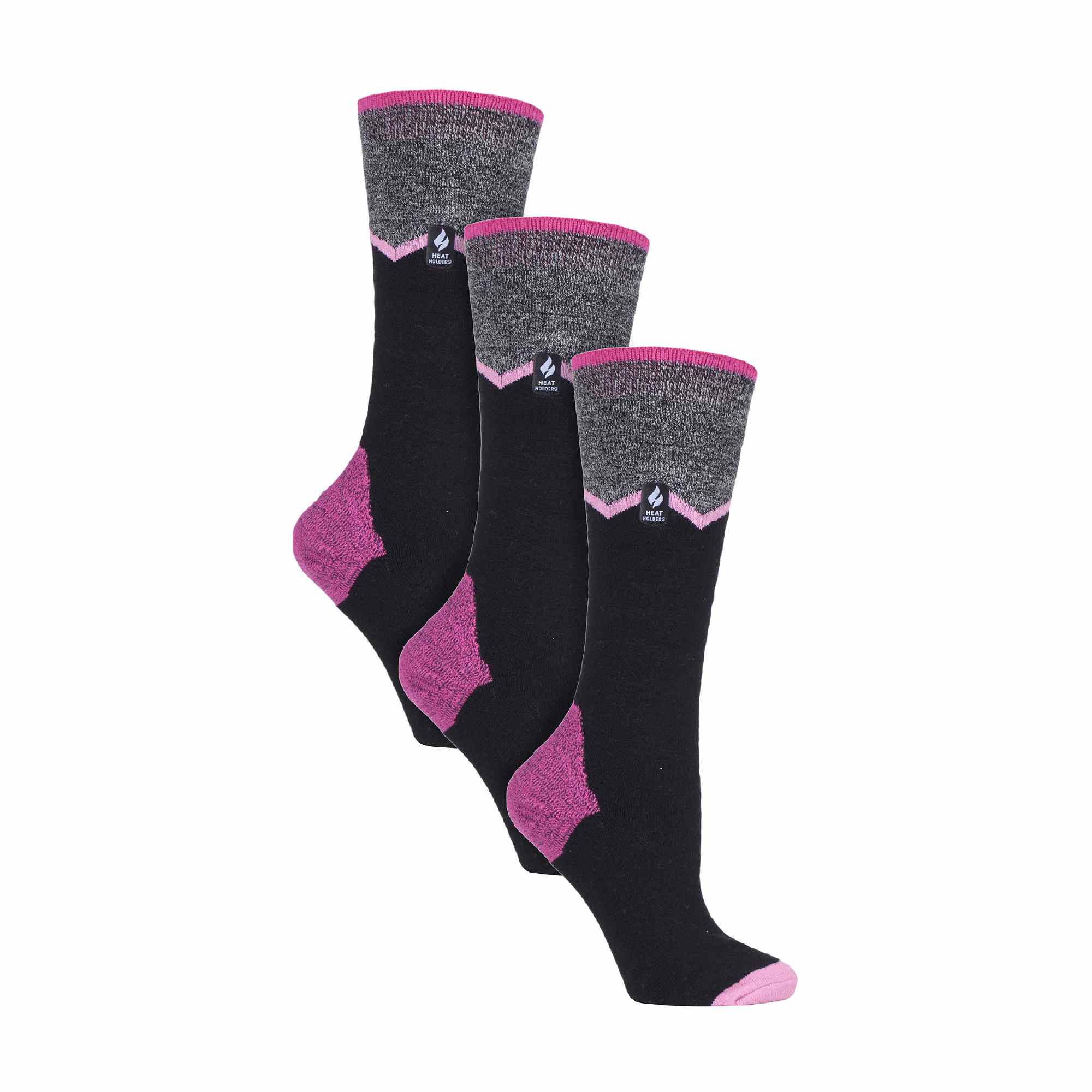 Sock Snob 3 Pack Womens Patterned Lightweight Thin 2.3 TOG Thermal Knee High Ski Socks