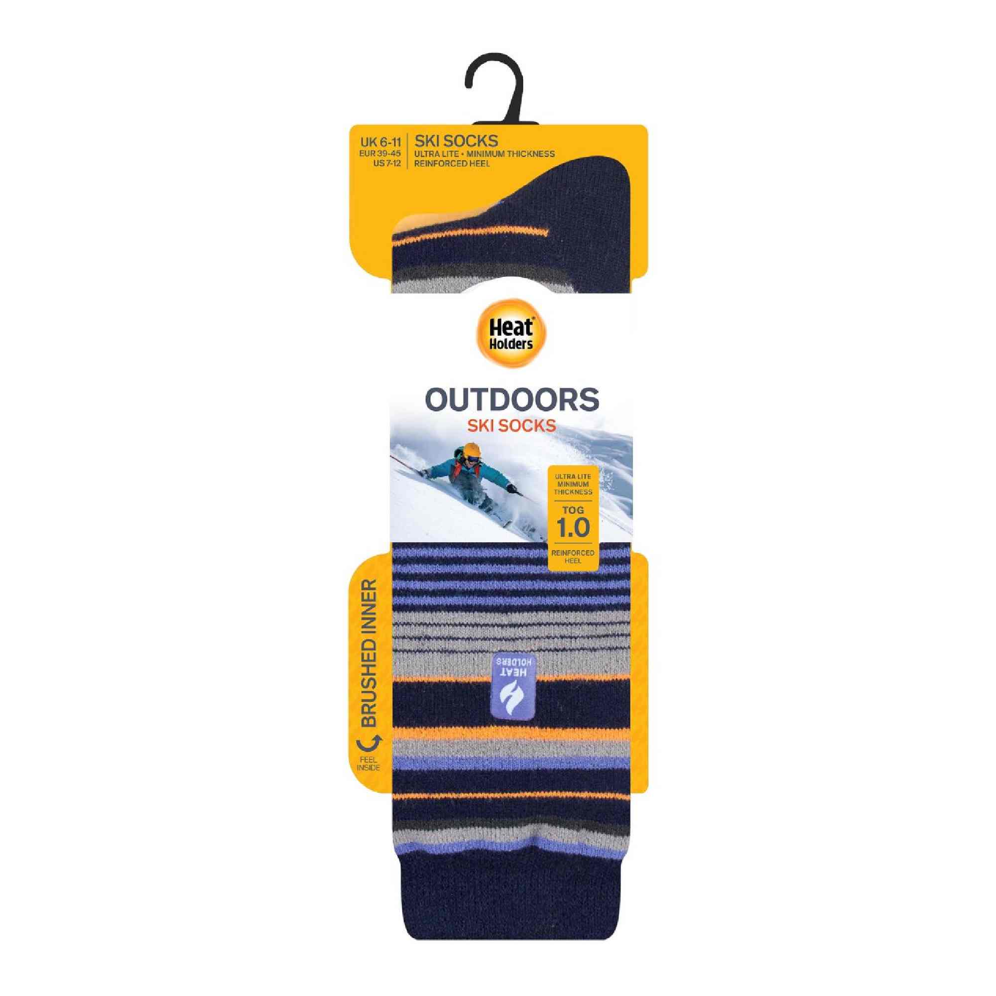Heat Holders Mens Thin Warm Winter Knee High Lightweight Thermal Ski Socks