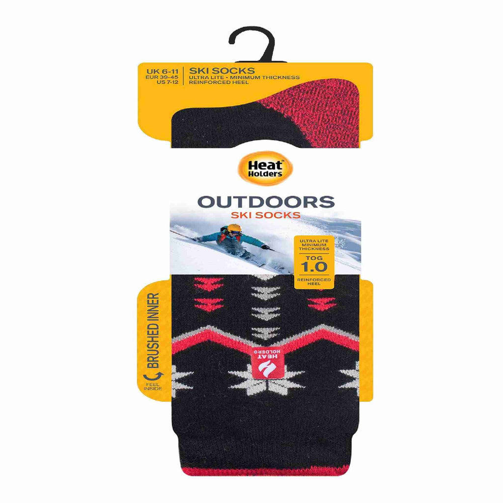 Heat Holders Mens Thin Warm Winter Knee High Lightweight Thermal Ski Socks