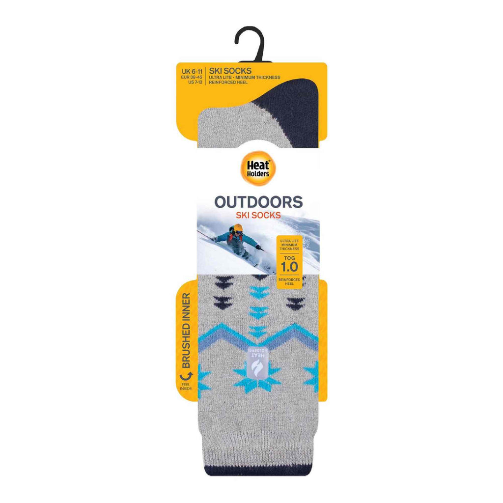 Heat Holders Mens Thin Warm Winter Knee High Lightweight Thermal Ski Socks