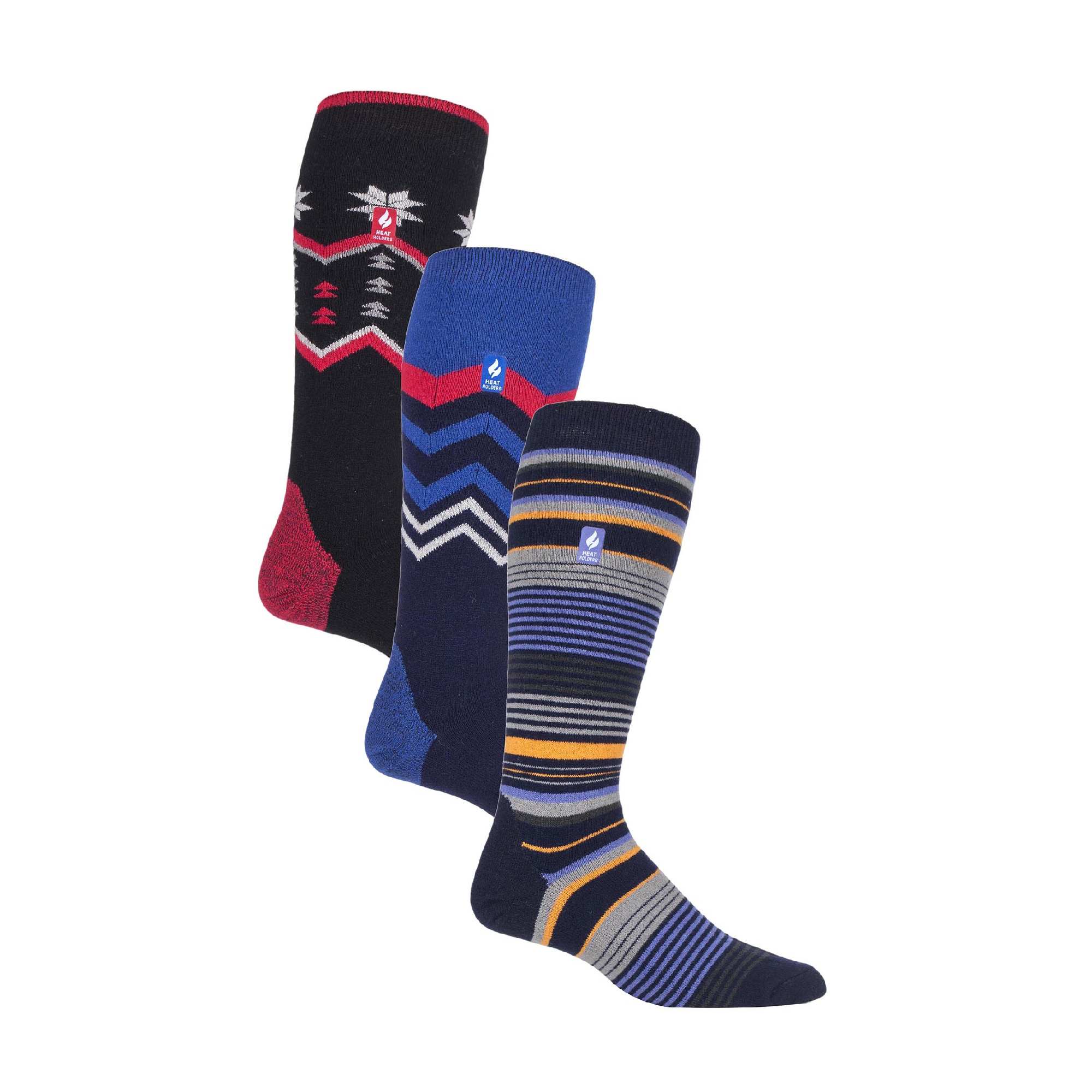 Heat Holders 3 Pair Multipack Ultra Lightweight Mens Thermal Ski Socks