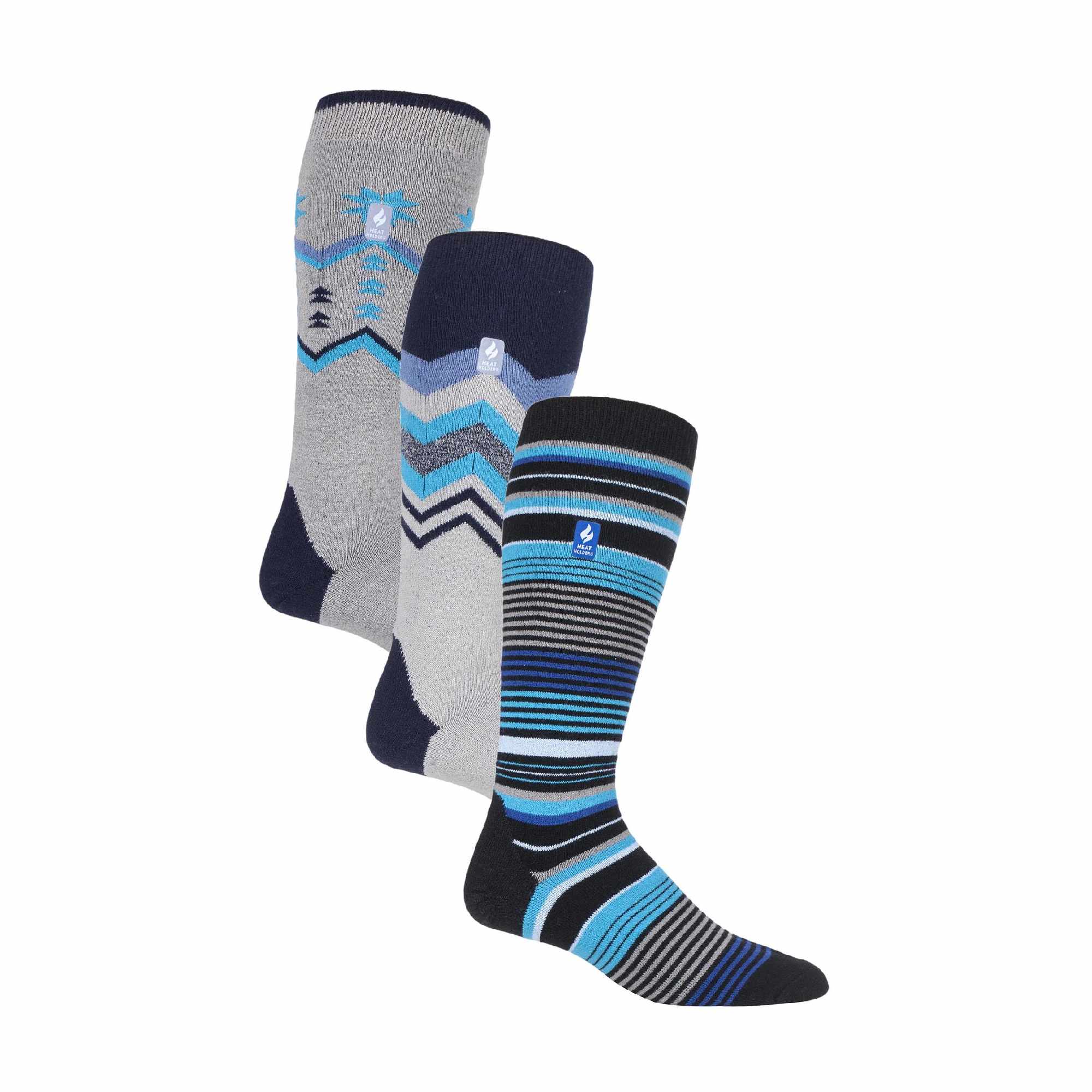 Heat Holders 3 Pair Multipack Ultra Lightweight Mens Thermal Ski Socks