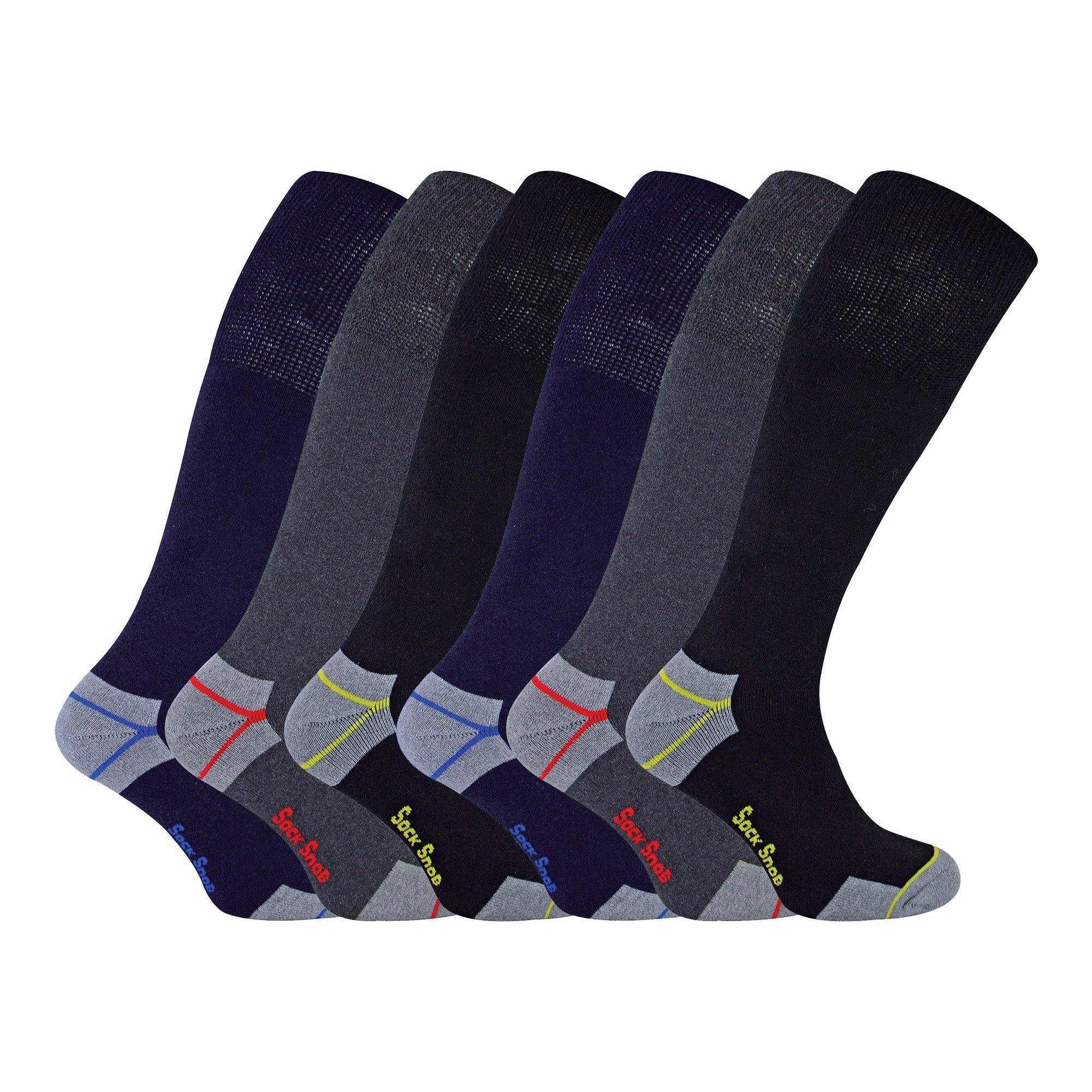 Sock Snob Mens Long Knee High Work Socks Multipack Options