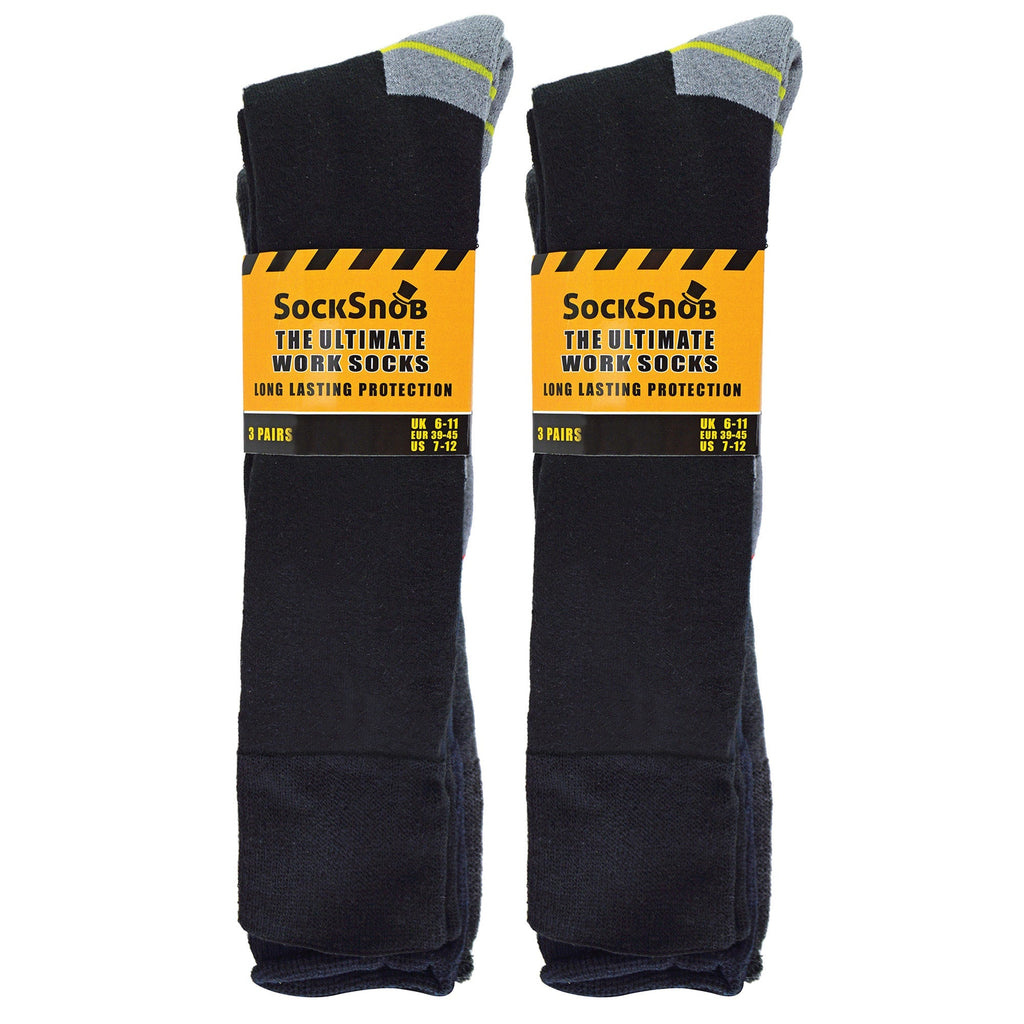 Sock Snob Mens Long Knee High Work Socks Multipack Options