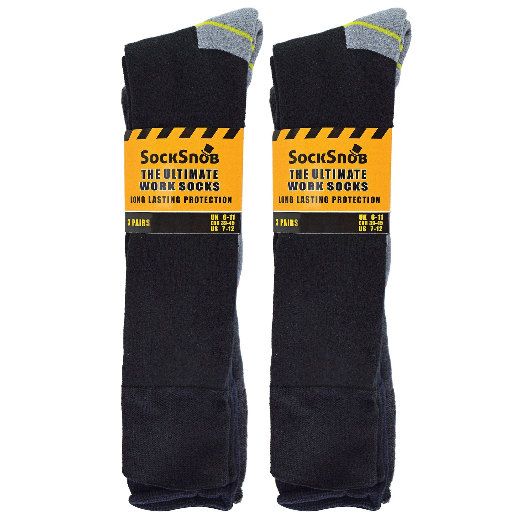 Sock Snob Mens Long Knee High Work Socks Multipack Options