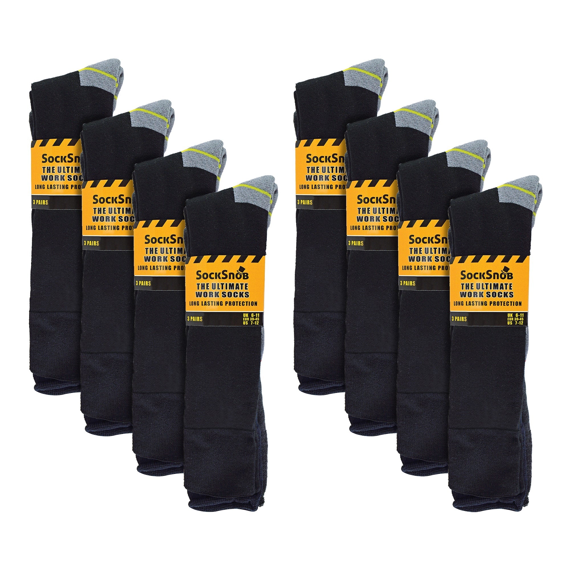 Sock Snob Mens Long Knee High Work Socks Multipack Options