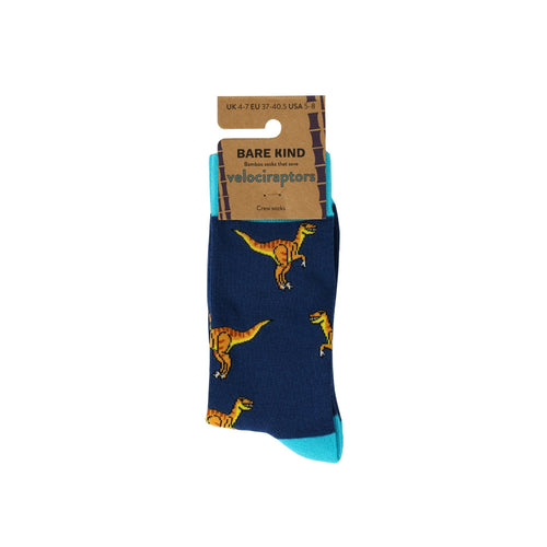 Bare Kind Save the Velociraptors Bamboo Socks