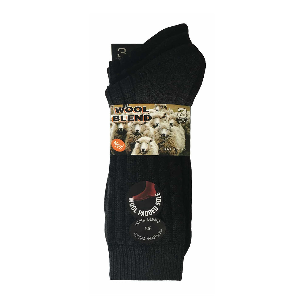 Sock Snob Mens Winter Warm Wool Blend Hiking Socks for Boots (Multipack Options)