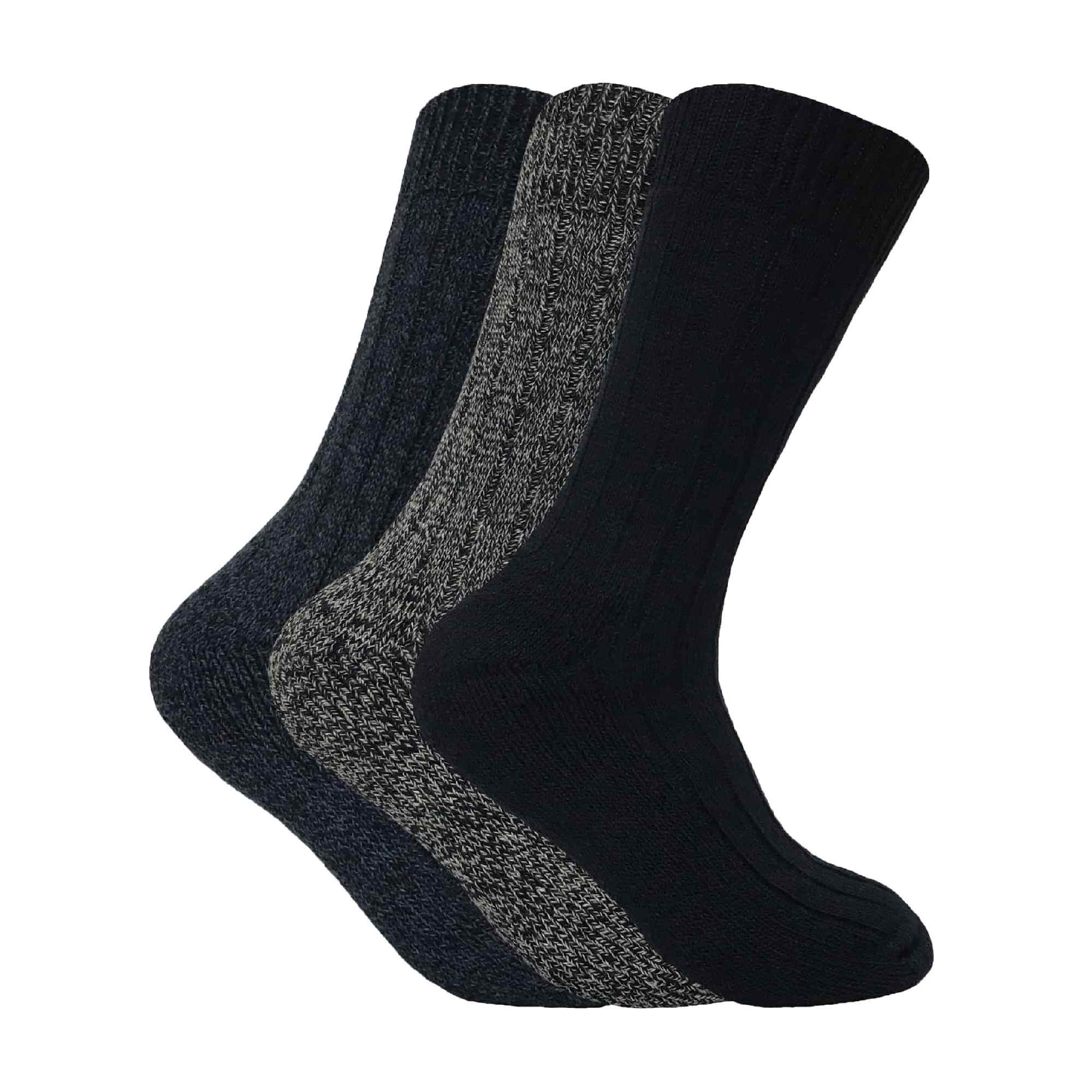 Sock Snob Mens Winter Warm Wool Blend Hiking Socks for Boots (Multipack Options)