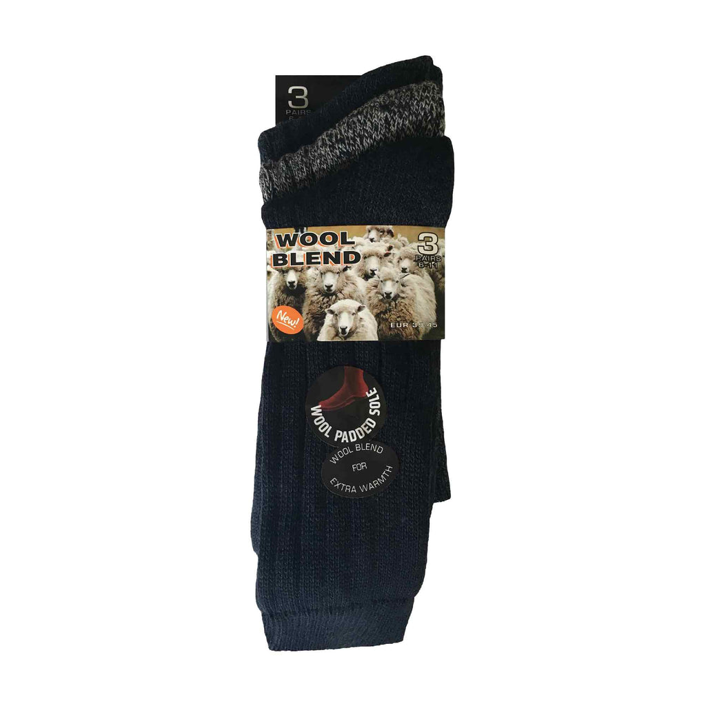 Sock Snob Mens Winter Warm Wool Blend Hiking Socks for Boots (Multipack Options)