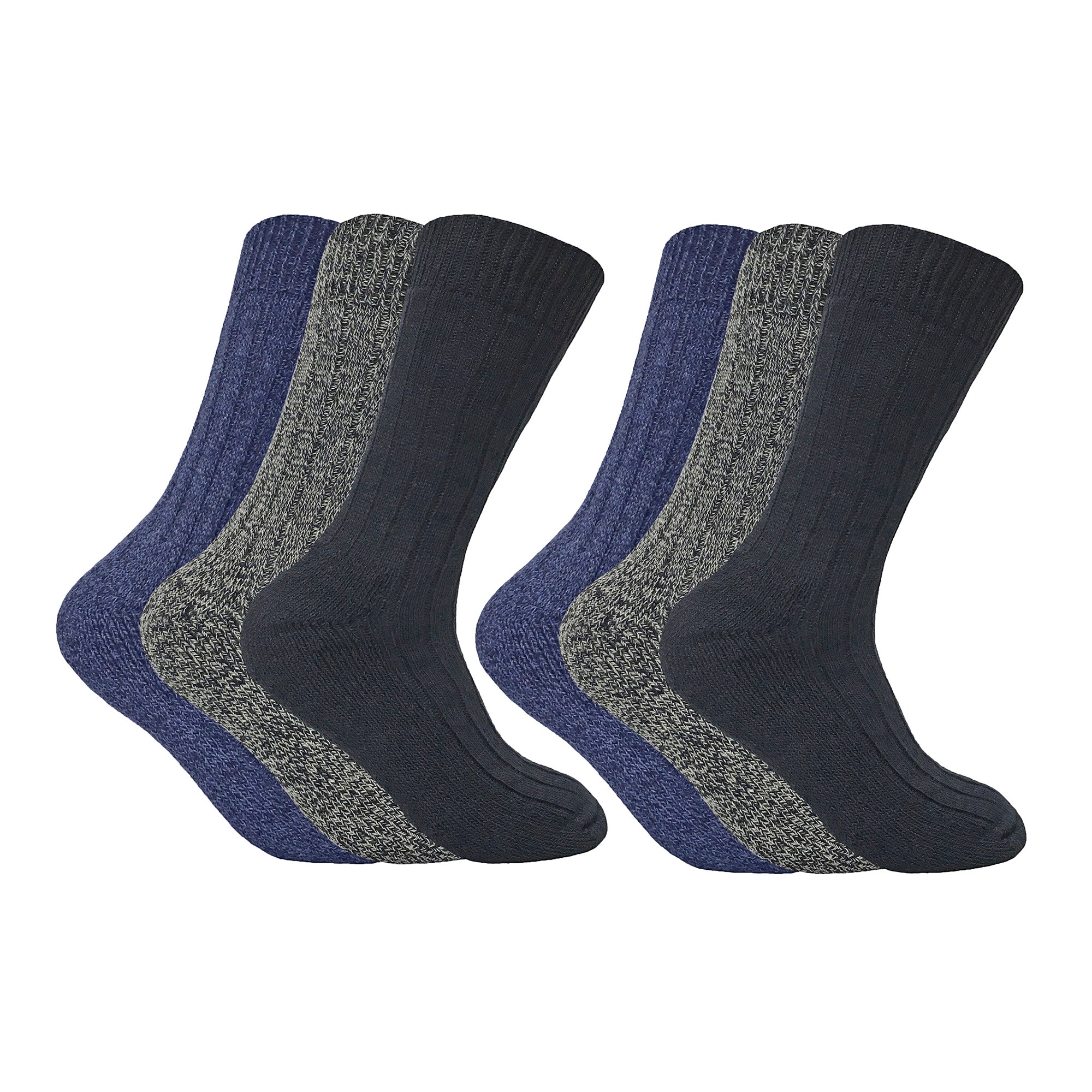 Sock Snob Mens Winter Warm Wool Blend Hiking Socks for Boots (Multipack Options)