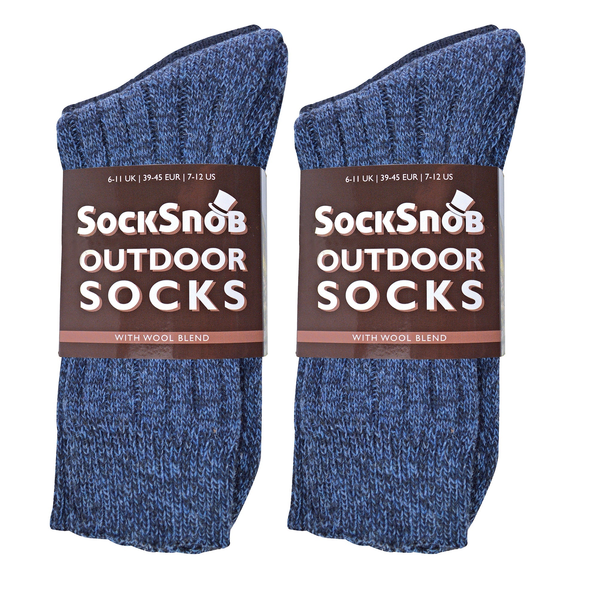 Sock Snob Mens Winter Warm Wool Blend Hiking Socks for Boots (Multipack Options)