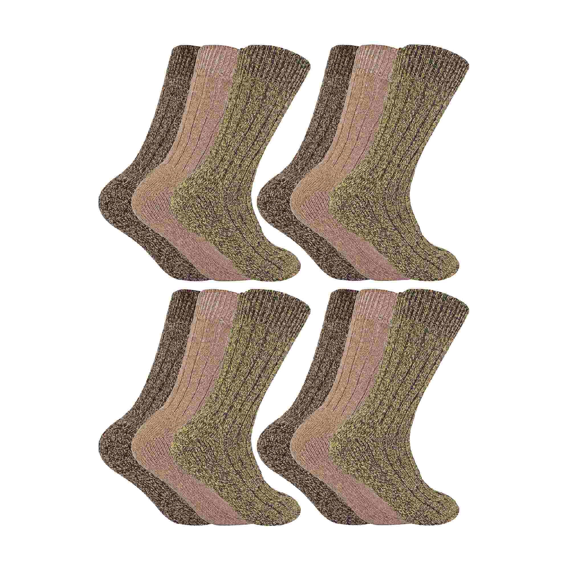 Sock Snob Mens Winter Warm Wool Blend Hiking Socks for Boots (Multipack Options)