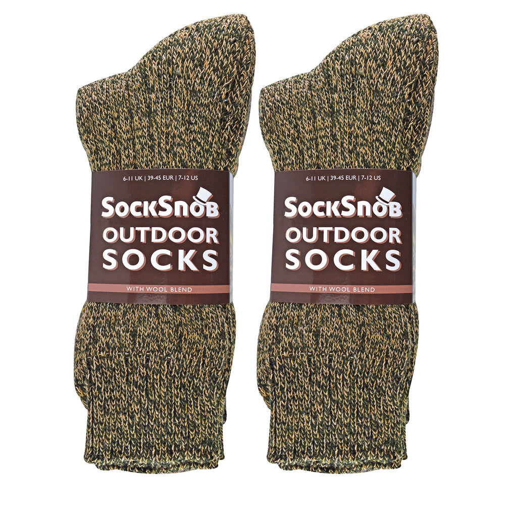 Sock Snob Mens Winter Warm Wool Blend Hiking Socks for Boots (Multipack Options)