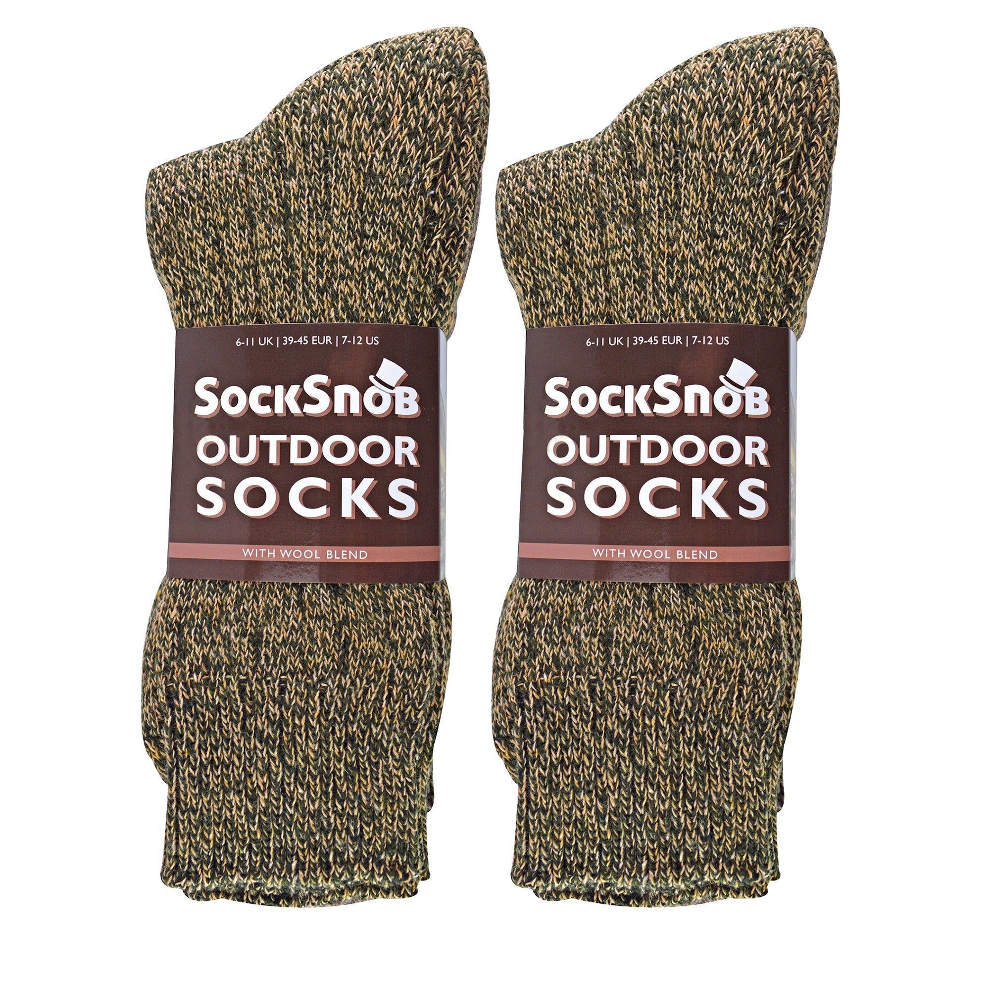 Sock Snob Mens Winter Warm Wool Blend Hiking Socks for Boots (Multipack Options)