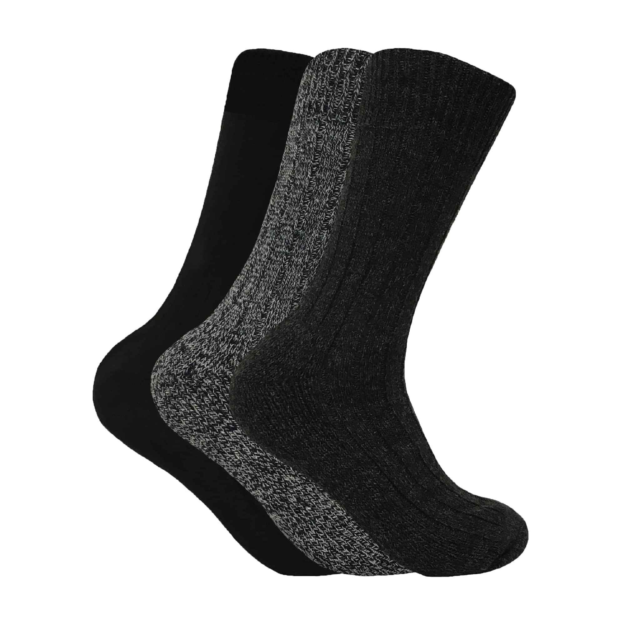 Sock Snob Mens Winter Warm Wool Blend Hiking Socks for Boots (Multipack Options)