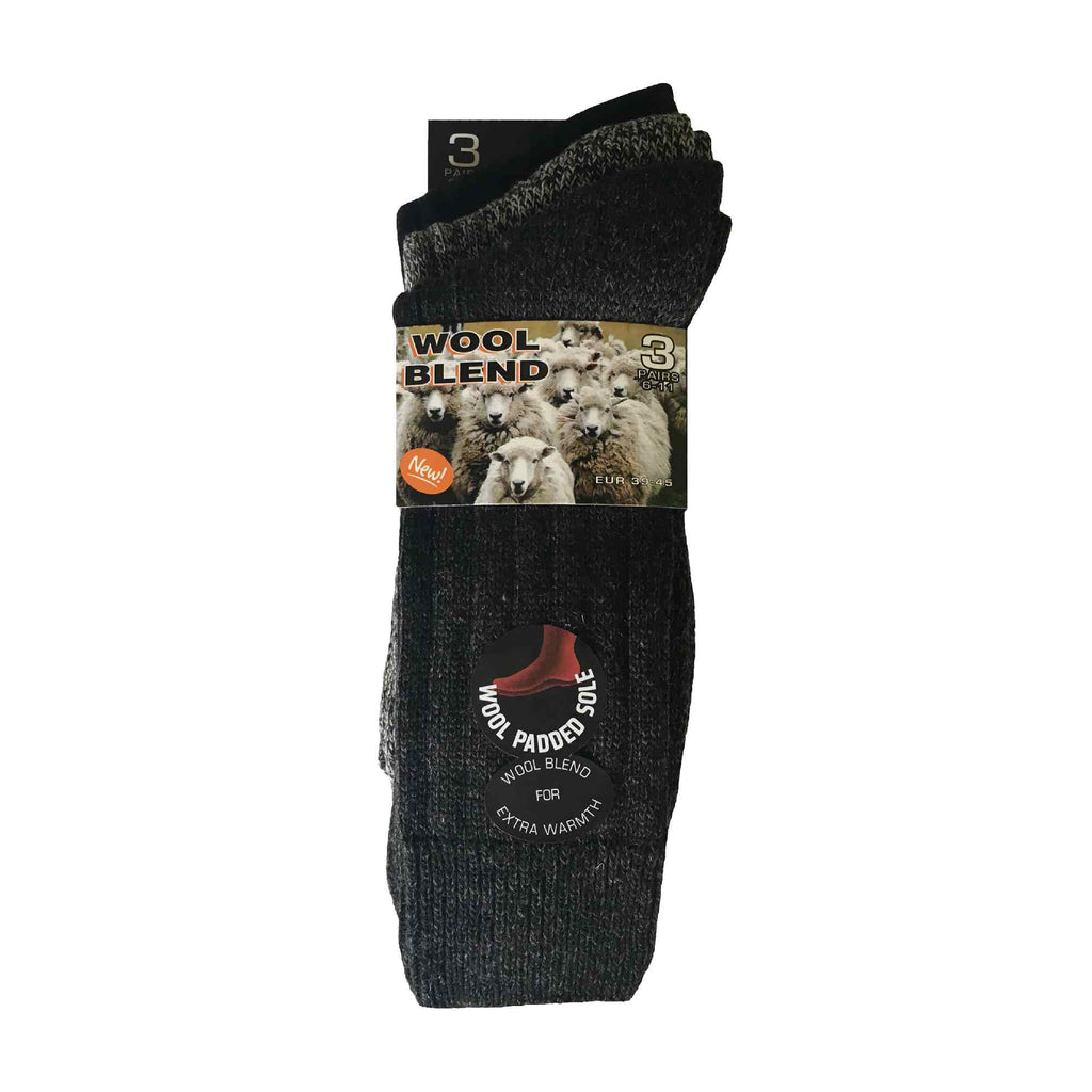 Sock Snob Mens Winter Warm Wool Blend Hiking Socks for Boots (Multipack Options)