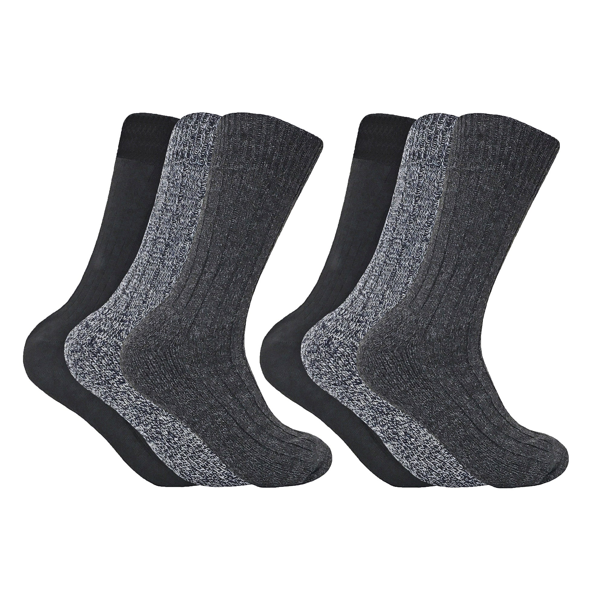 Sock Snob Mens Winter Warm Wool Blend Hiking Socks for Boots (Multipack Options)