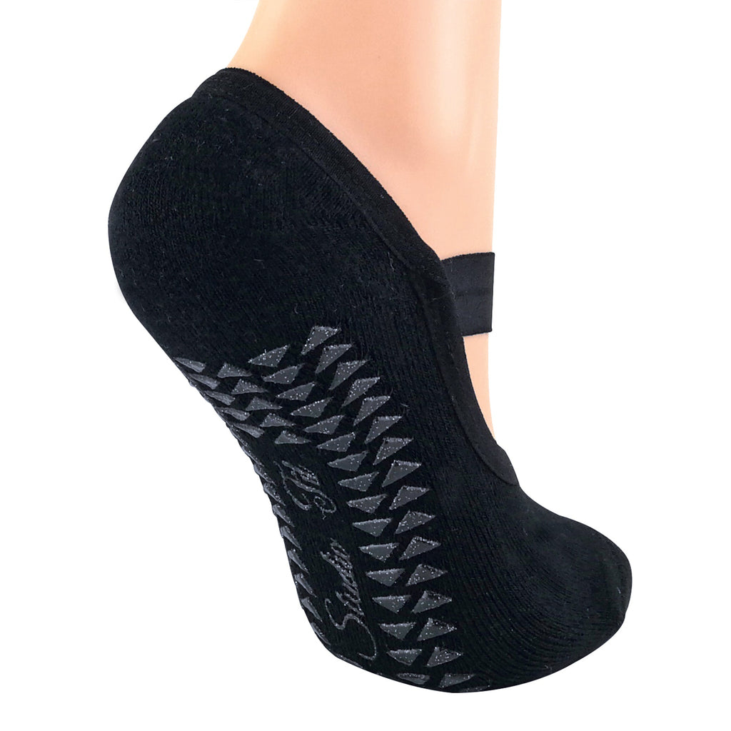 Sock Snob Womens Cotton Non Slip Yoga Socks with Straps Multipack Options