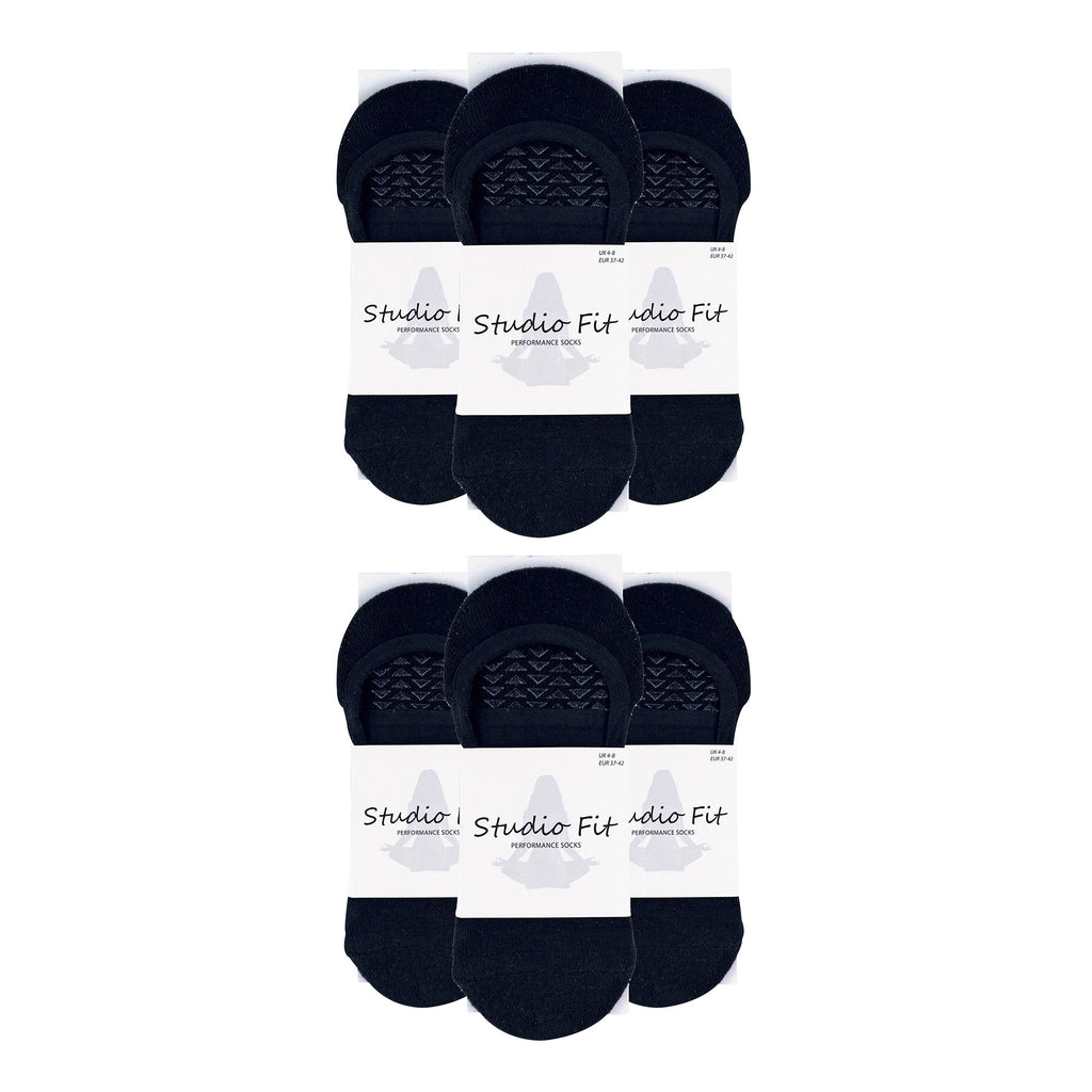 Sock Snob Womens Cotton Non Slip Yoga Socks with Straps Multipack Options