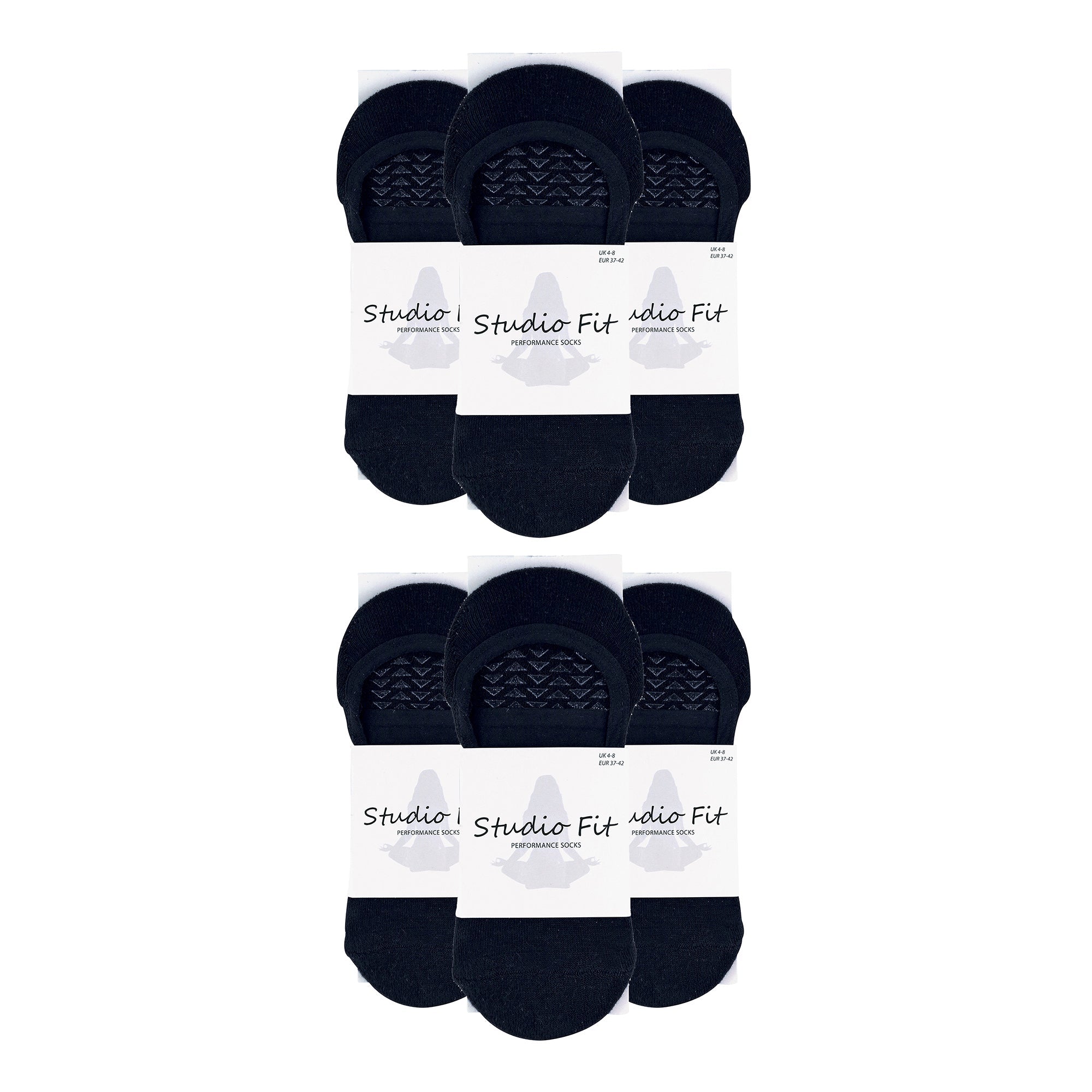 Sock Snob Womens Cotton Non Slip Yoga Socks with Straps Multipack Options