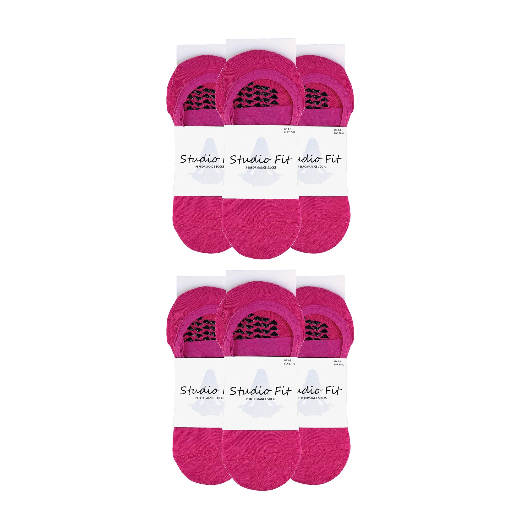 Sock Snob Womens Cotton Non Slip Yoga Socks with Straps Multipack Options