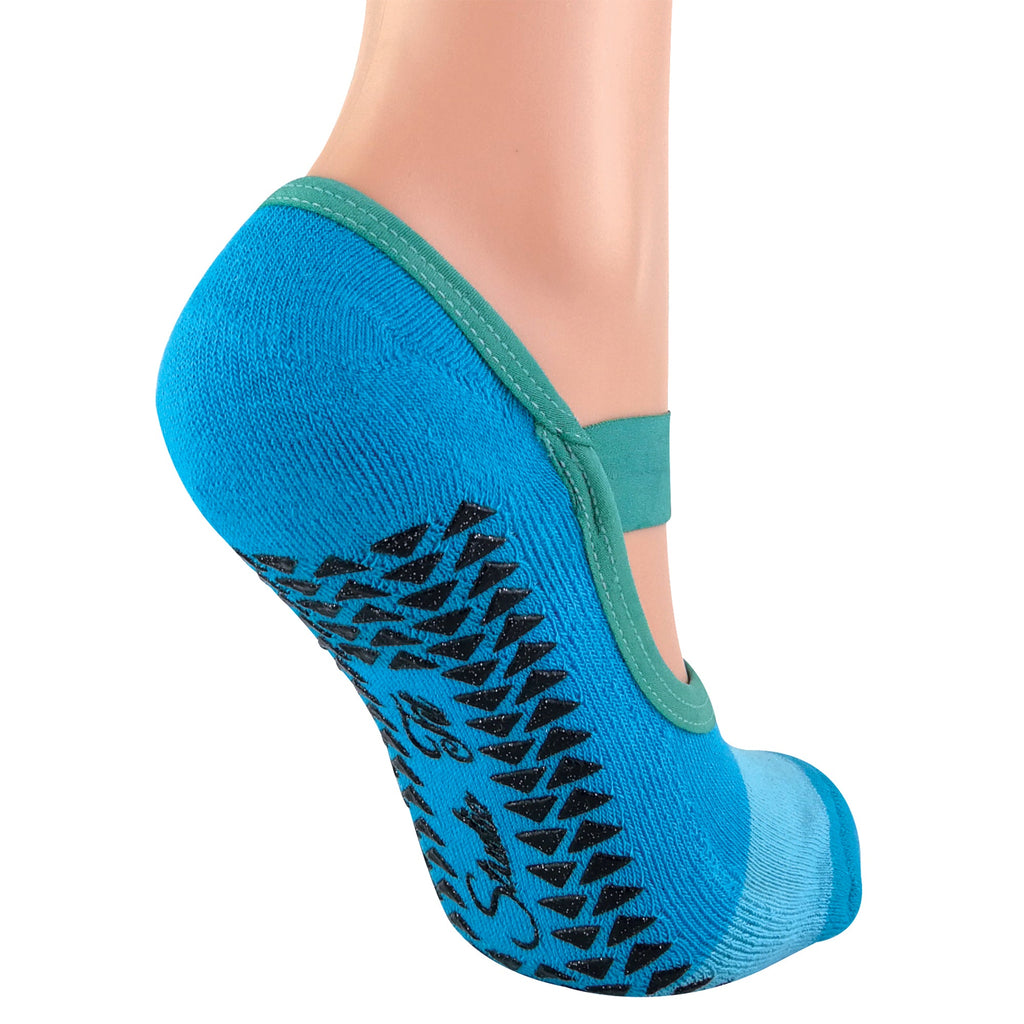 Sock Snob Womens Cotton Non Slip Yoga Socks with Straps Multipack Options