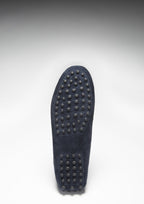 Hugs & Co Womens Penny Driving Loafers Navy Blue Suede
