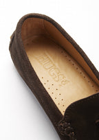 Hugs & Co Womens Tasselled Driving Loafers Brown Suede