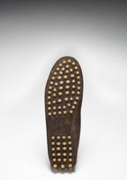 Hugs & Co Womens Tasselled Driving Loafers Brown Suede