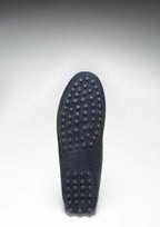 Hugs & Co Womens Tasselled Driving Loafers Navy Blue Suede