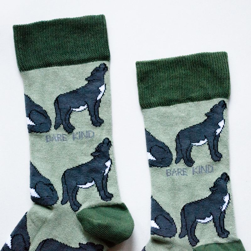 Bare Kind Save the Wolves Bamboo Socks