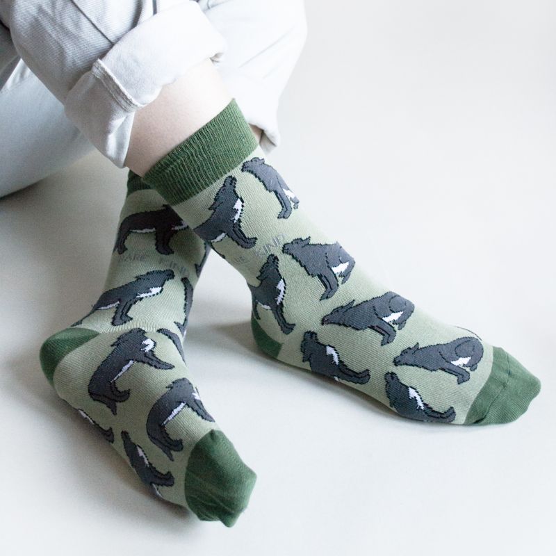 Bare Kind Save the Wolves Bamboo Socks
