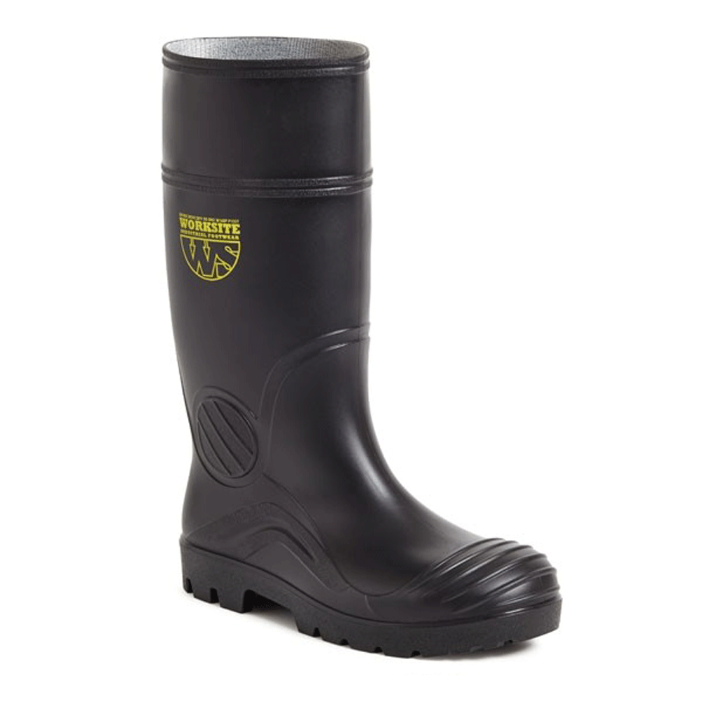 Worksite SS628SM Black Pvc Wellington Boots S5 SRC