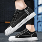 Mens Canvas Breathable Cushioned Lace Up Trainers