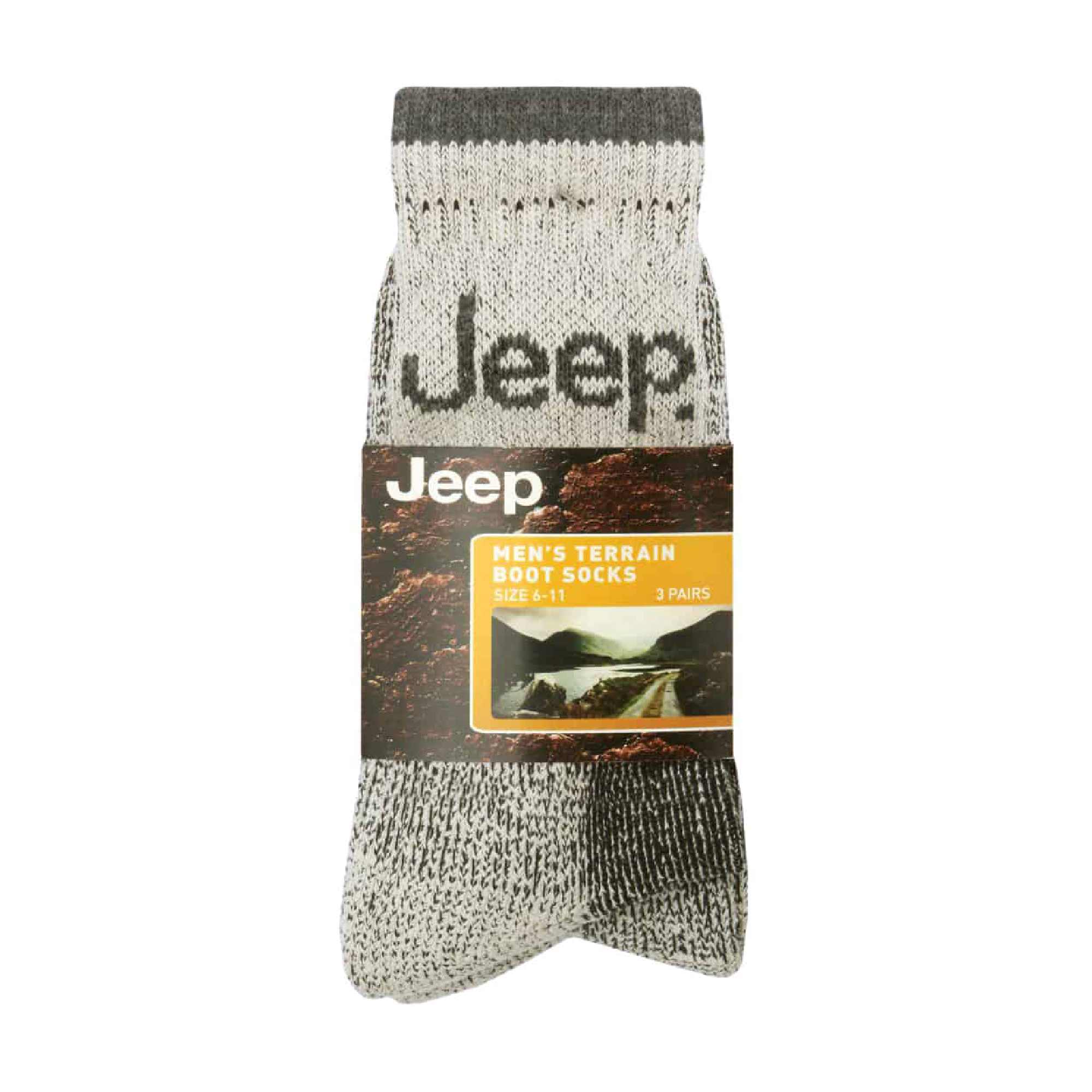 Jeep Mens Luxury Cushioned Cotton Hiking Socks Multipack Options