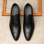 Mens Cushioned Black Dress Shoes