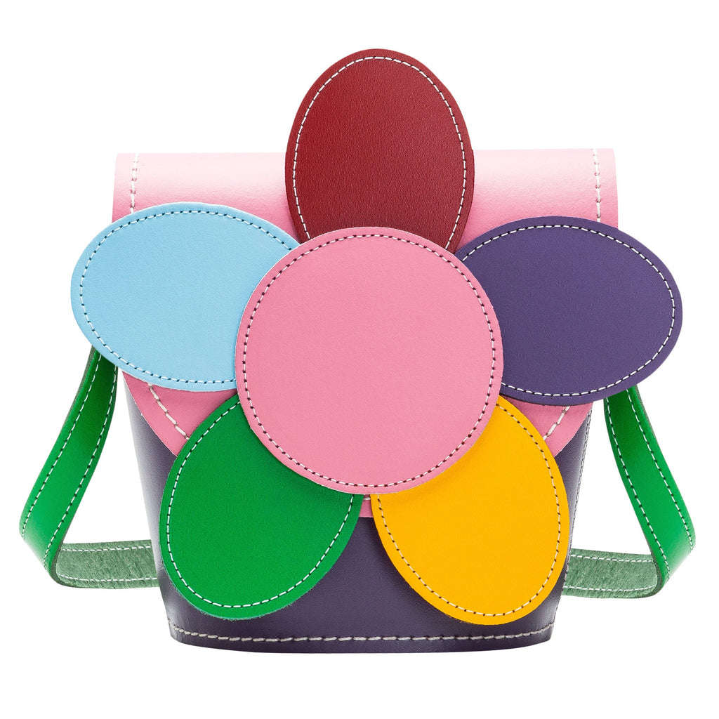 Zatchels Classic Kaleidoscope Daisy Leather Barrel Bag