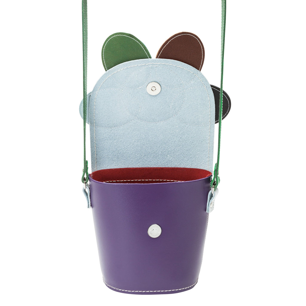 Zatchels Classic Kaleidoscope Daisy Leather Barrel Bag