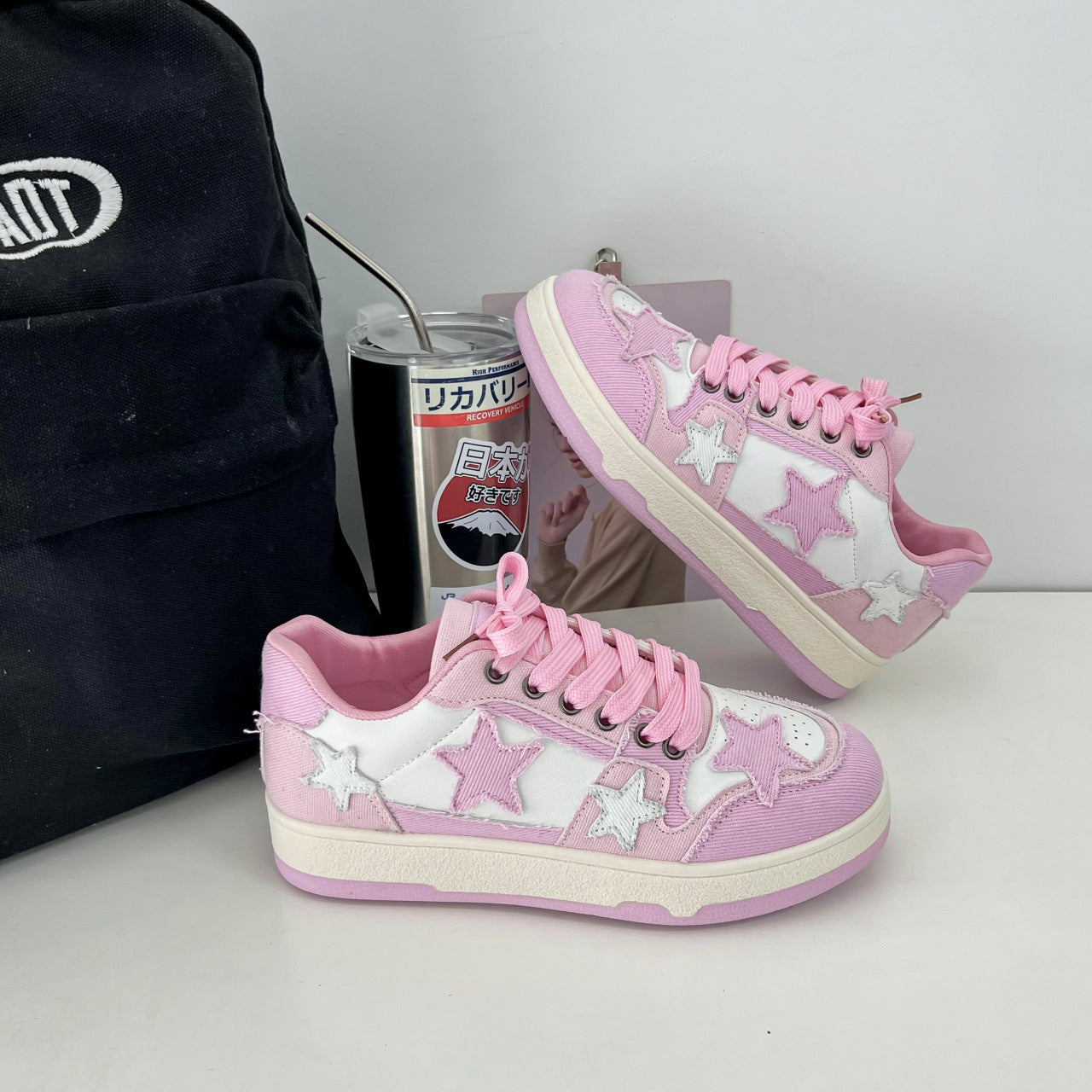 Canvas Low Top Lace Up Round Toe Trainers