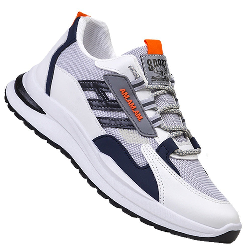 Mens Breathable Mesh Lightweight Thick Sole Lace Up Running Trainers