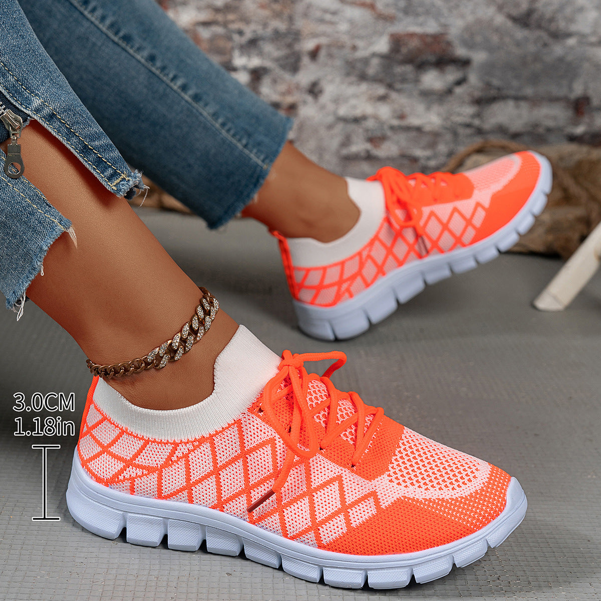 Womens EVA Breathable Lightweight Cushioned Running Trainers