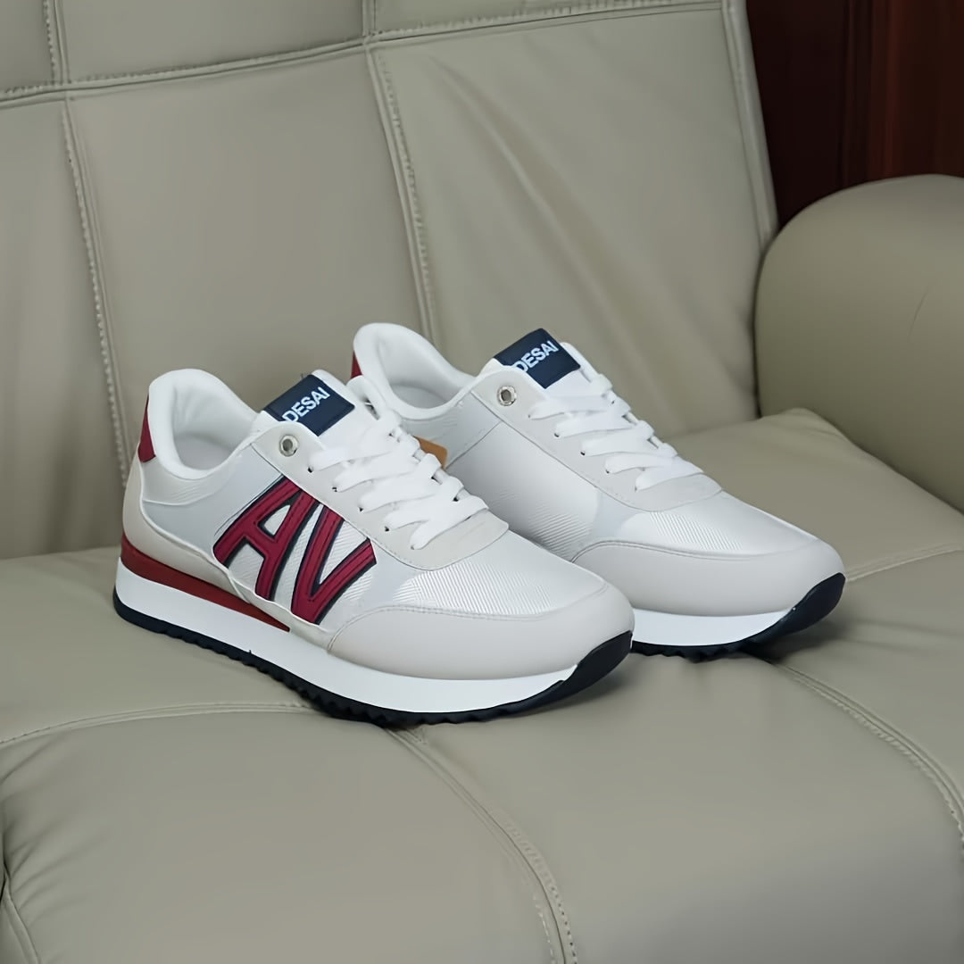 Mens Breathable Low Top Lace Up Round Toe Running Trainers