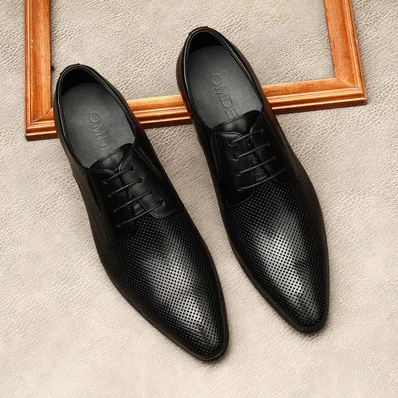 Mens Cushioned Black Dress Shoes