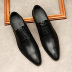 Mens Cushioned Black Dress Shoes